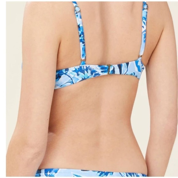 NWT Andie Swim The Bermuda Top In Bluf Blue Floral Size Small - Picture 2 of 8